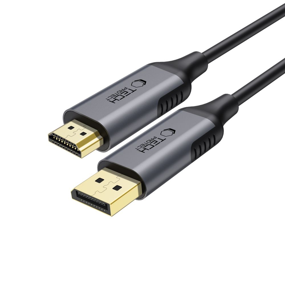 Tech-Protect UltraBoost DisplayPort / HDMI 2.0-kabel 4K 60 Hz 2 m - svart