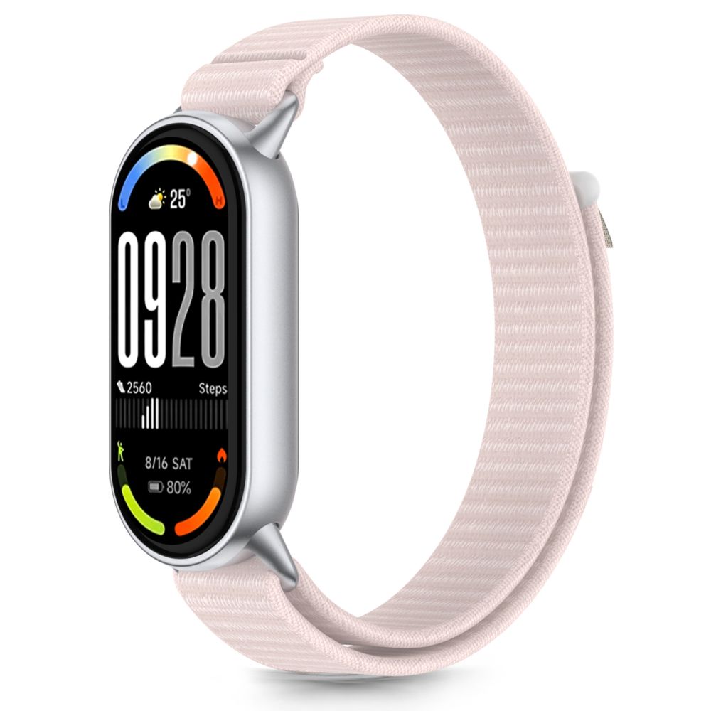 Tech-Protect Nylon Pro Strap for Xiaomi Smart Band 8 / 9 / 10 / NFC - Rosa grå