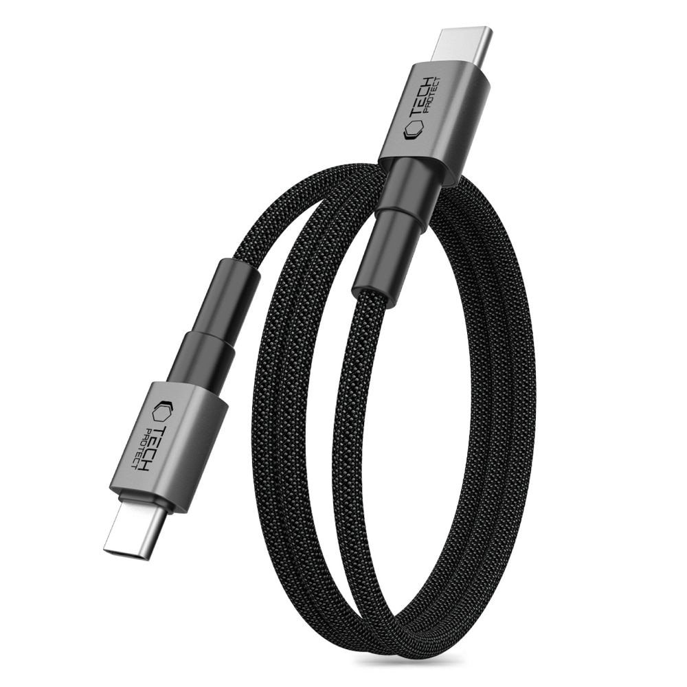 Tech-Protect Ultraboost DNA MagTwist USB-C PD-kabel 100W / 5A 100 cm - Grå