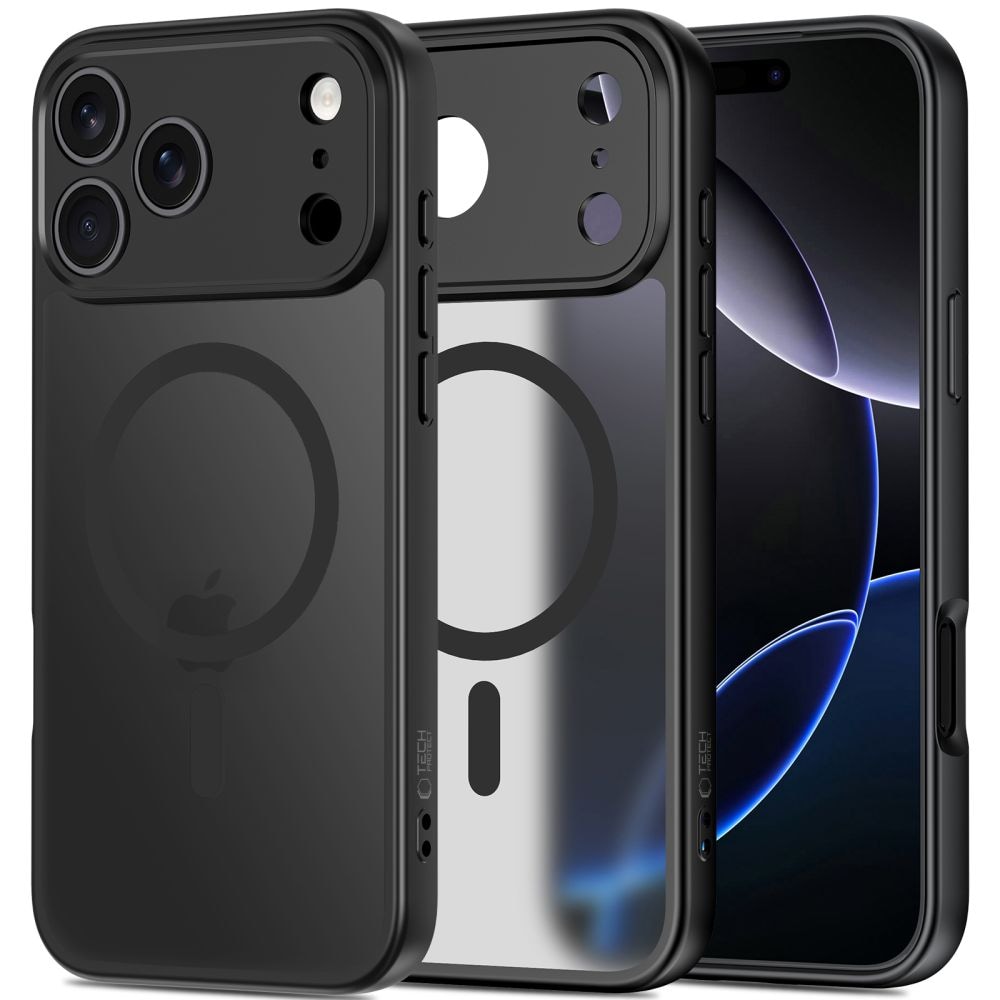 Tech-Protect BasicMag MagSafe-etui for iPhone 17 Pro Max - matt svart