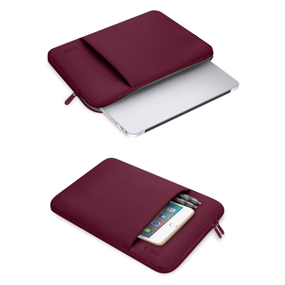 Tech-Protect Neopren 14" veske for bærbar PC - Burgundy
