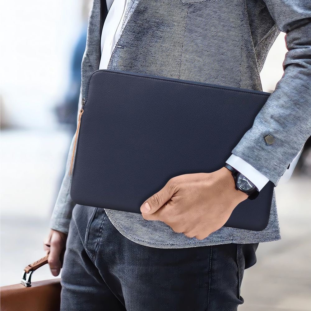 Tech-Protect Fleece Laptop-veske 13-14" - blå