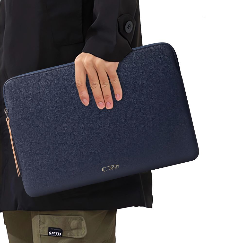 Tech-Protect Fleece Laptop-veske 13-14" - blå