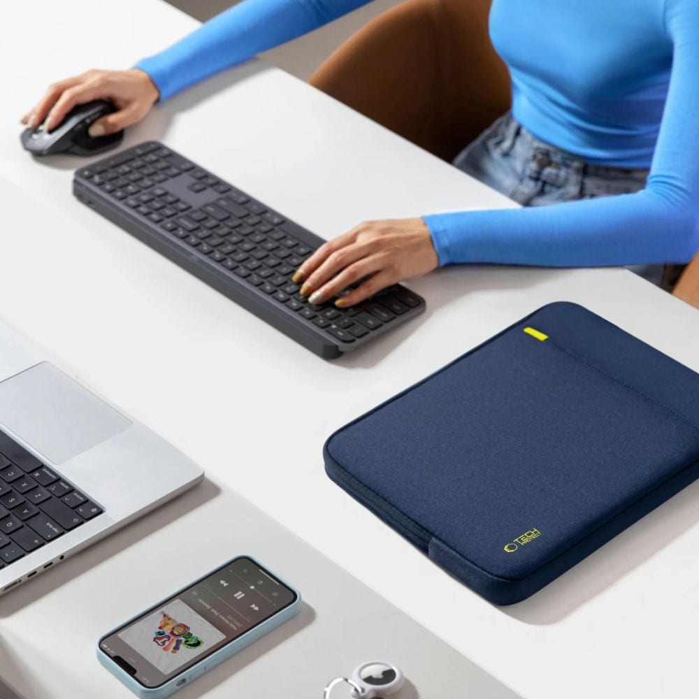 Tech-Protect Defender Laptop-veske 15-16 - marineblå