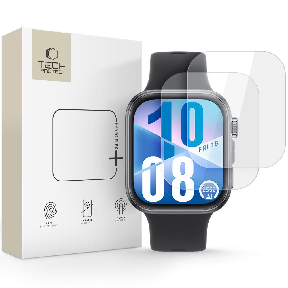 Tech-Protect Hofi Hydro Flex+ 2-pakning hydrogelfilm for Huawei Watch Fit 3 / 4 - gjennomsiktig