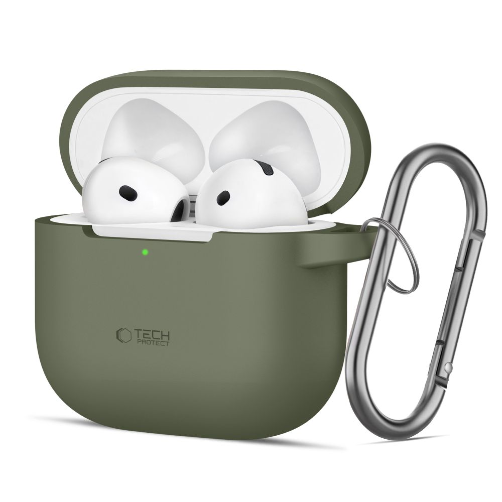 Tech-Protect silikonkroketui for AirPods 4 - grønn