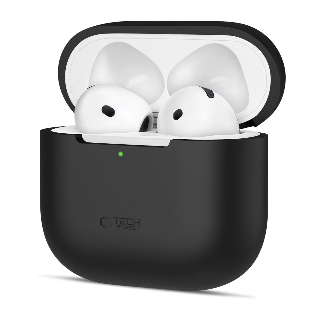 Tech-Protect silikonetui for Apple AirPods 4 - svart