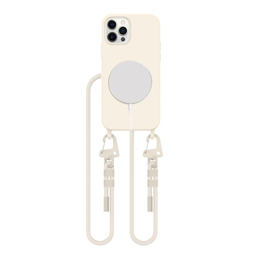 Tech-Protect MagNecklace MagSafe-etui for iPhone 12 / 12 Pro - Beige
