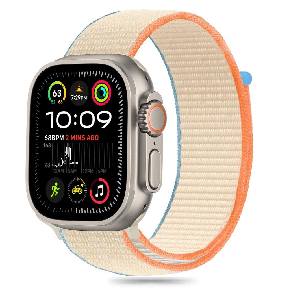 Tech-Protect nylonrem for Apple Watch 6/7/8/9/10/SE/Ultra 1/2 (44/45/46/49 MM) - Beige