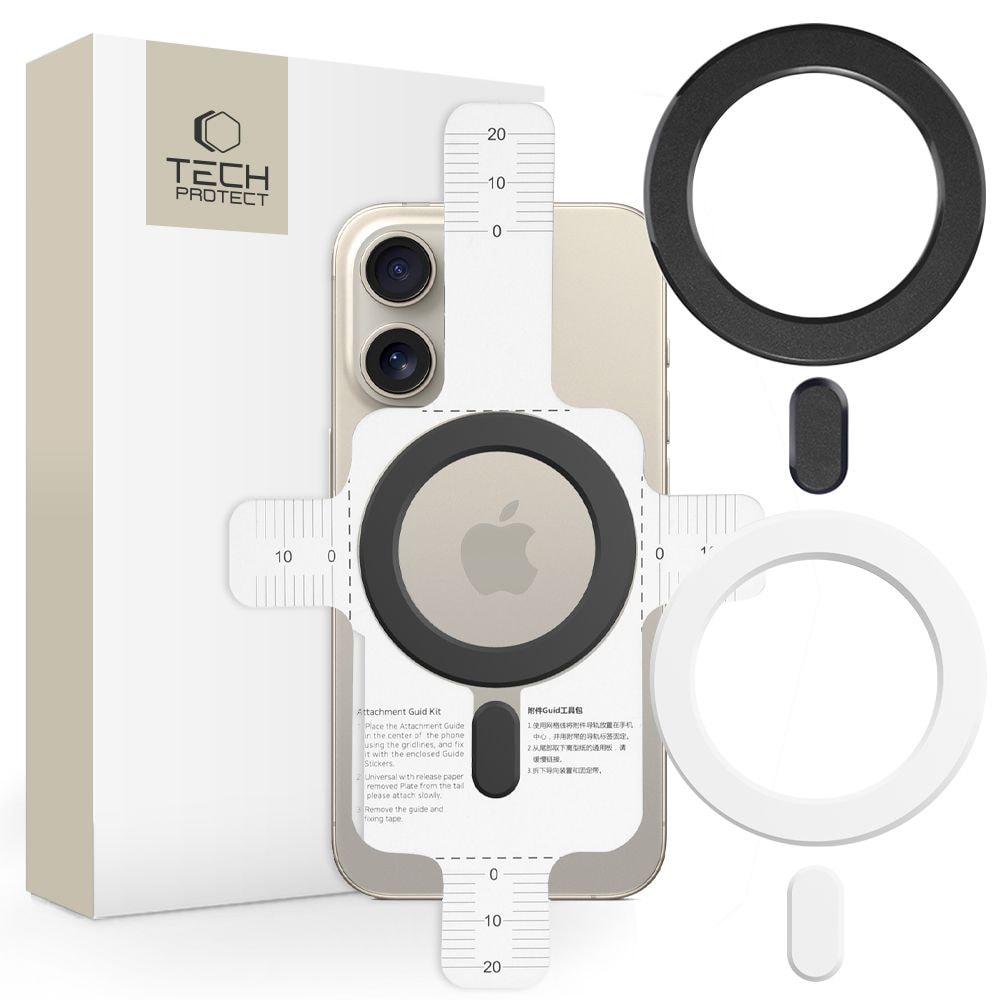 Ring Tech-Protect MMP-100 med MagSafe (2 stk.) - hvit - svart