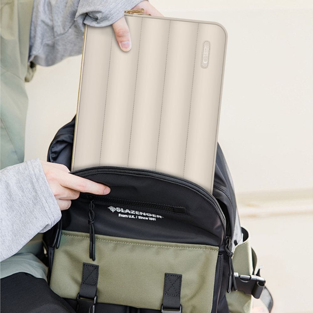 Tech-Protect Puffy 13-14 Laptop-veske - Beige