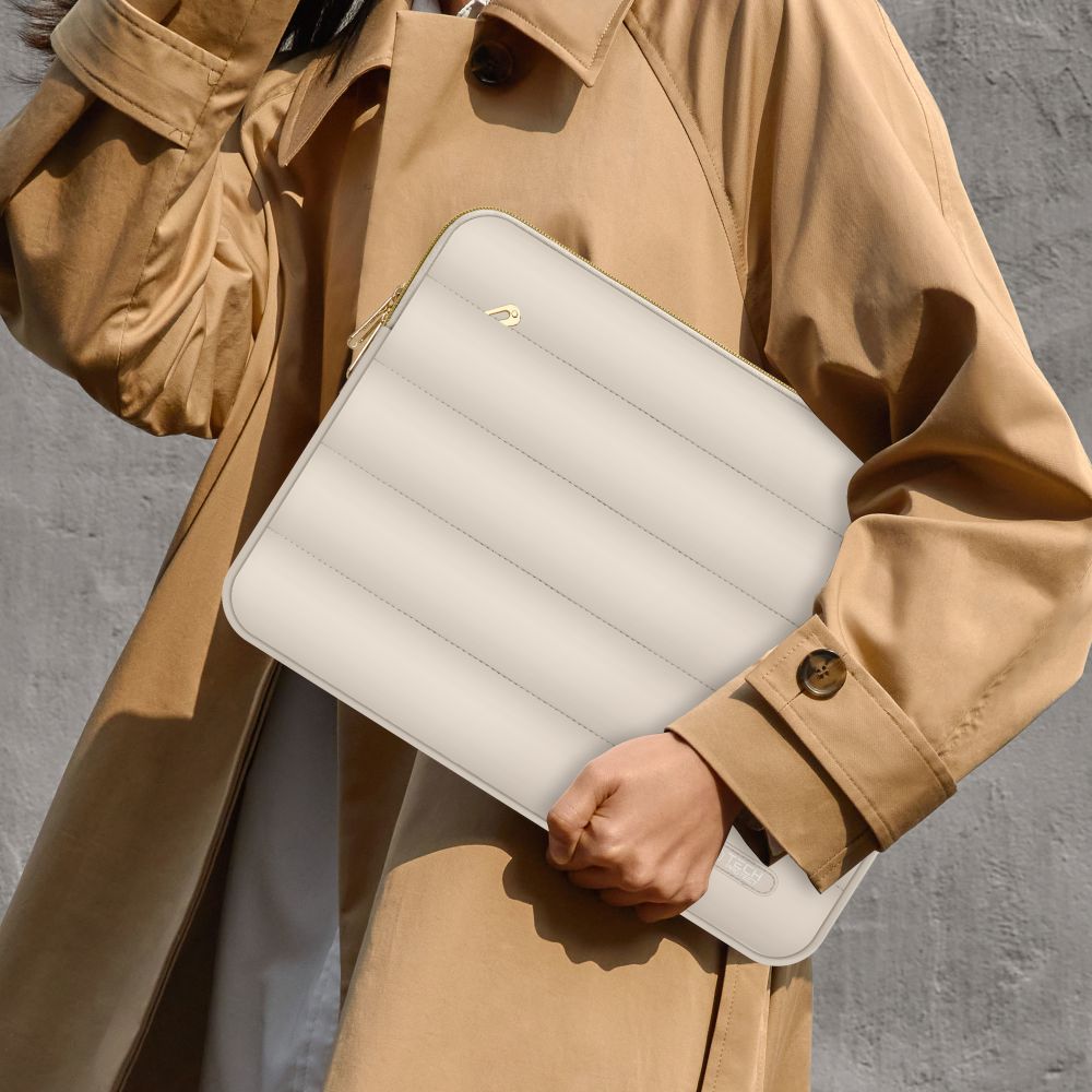 Tech-Protect Puffy 13-14 Laptop-veske - Beige