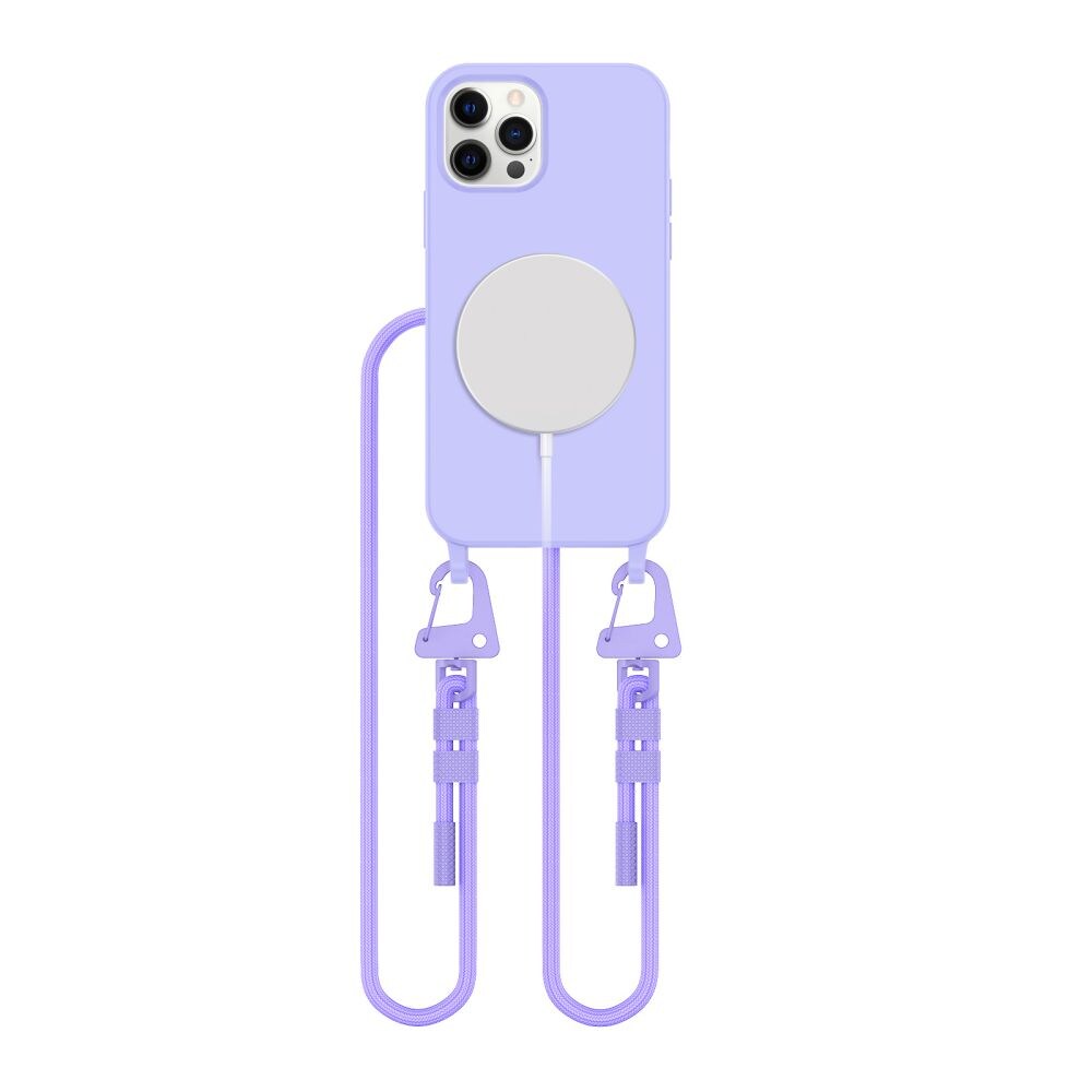 Tech-Protect MagNecklace MagSafe-etui for iPhone 12 / 12 Pro - Lavendel
