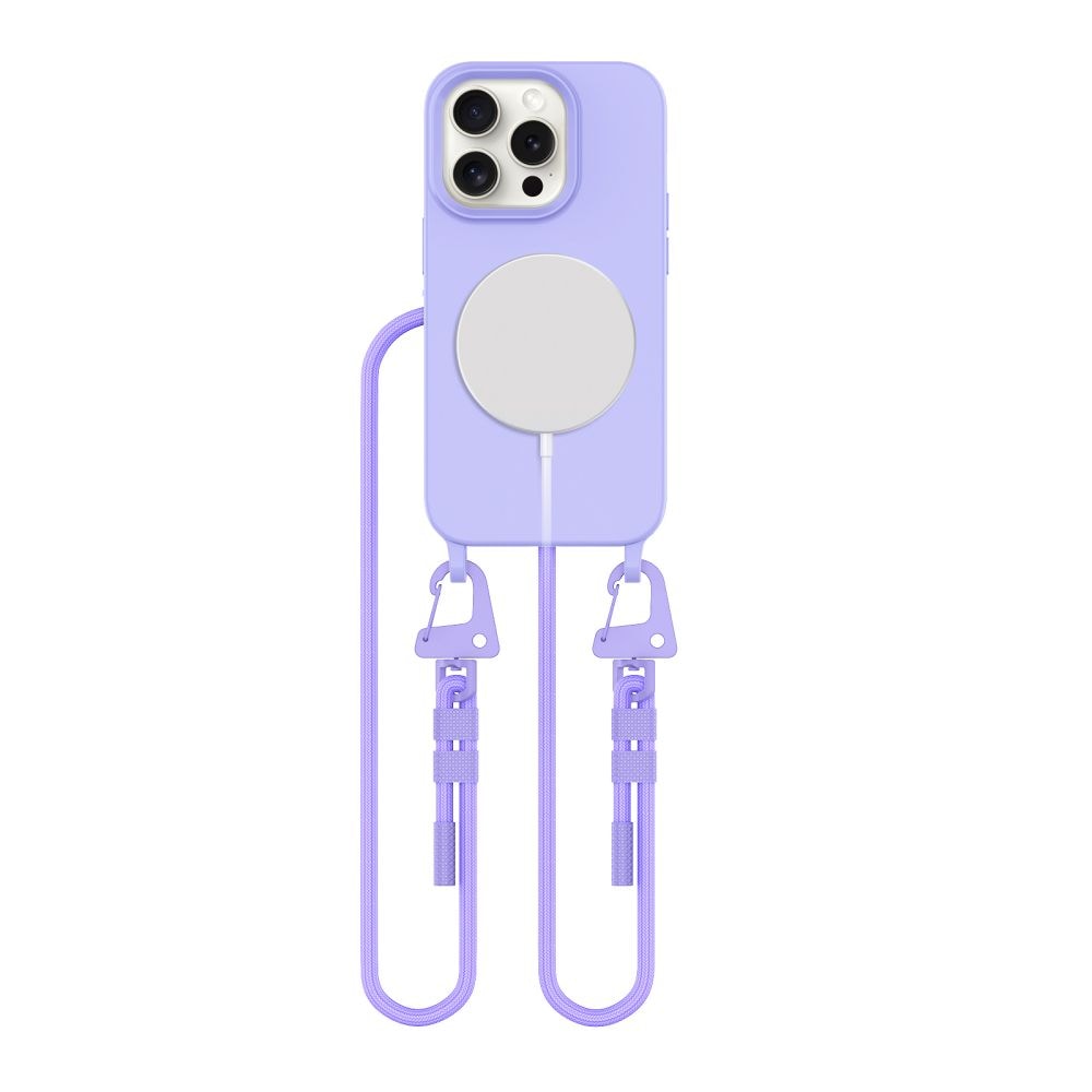 Tech-Protect MagNecklace MagSafe iPhone 15 Pro-etui - Lavendel