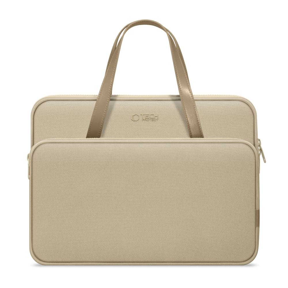 Tech-Protect bæreveske for 15-16" bærbar PC - Beige
