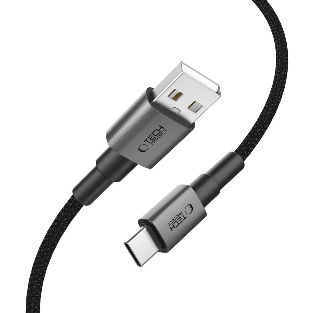 Tech-Protect UltraBoost DNA USB-A / USB-C-kabel 15W/3A 100 cm - grå