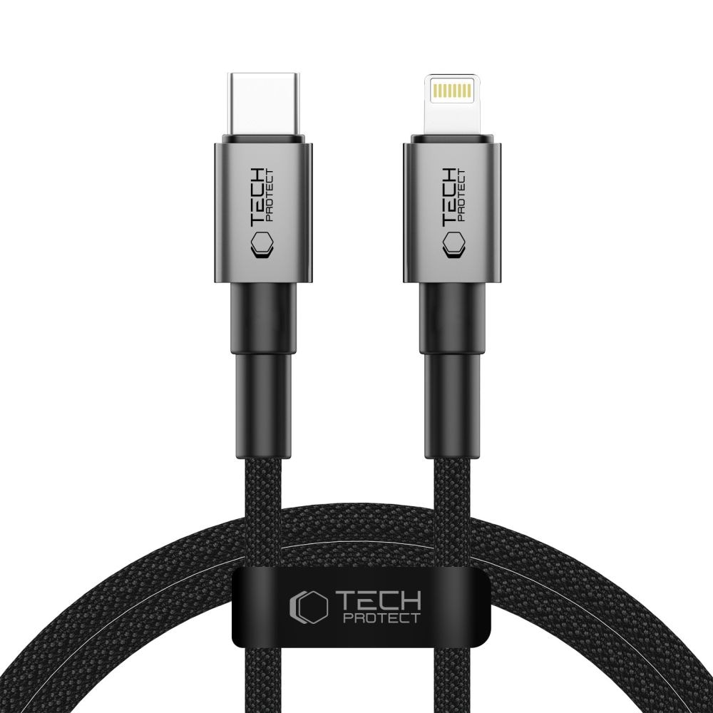 Tech-Protect UltraBoost DNA USB-C / Lightning PD27W/3A-kabel 100 cm - grå