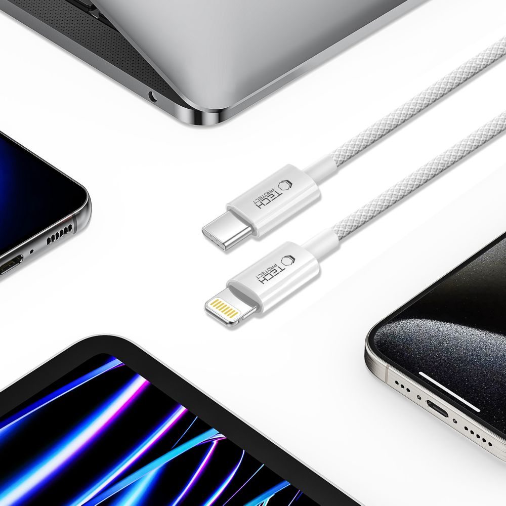 Tech-Protect UltraBoost USB-C / Lightning PD27W/3A-kabel 200 cm - grå