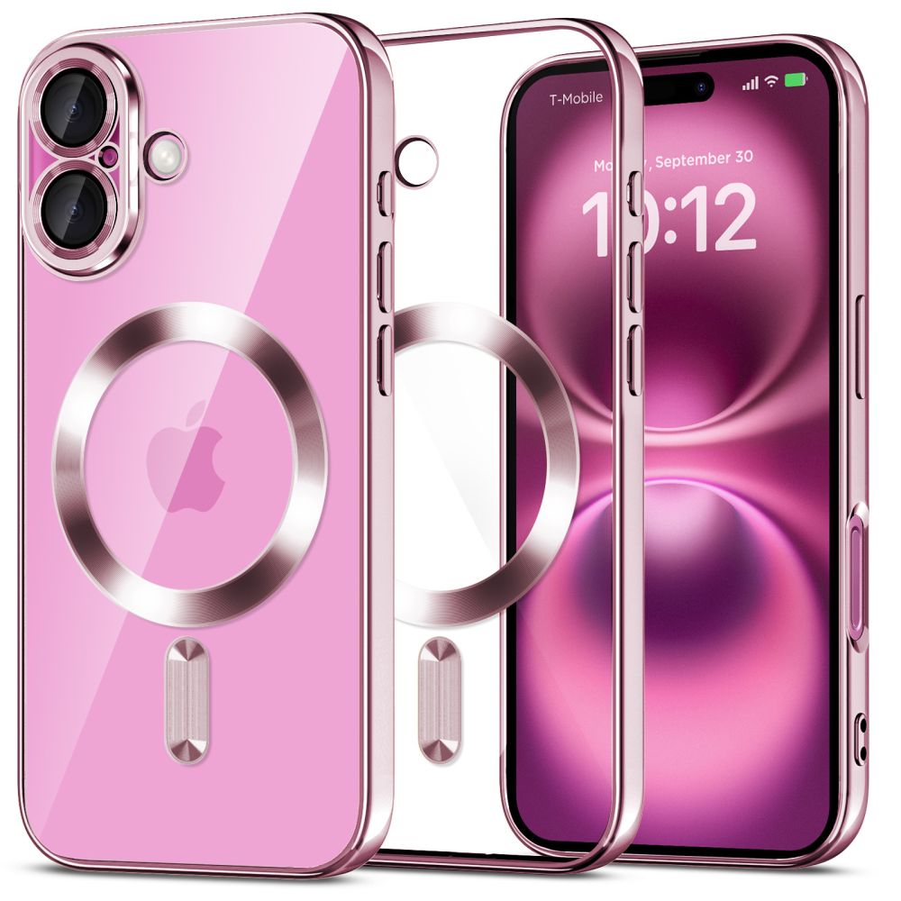 Tech-Protect MagFlex MagSafena iPhone 16-etui - klar / rosa