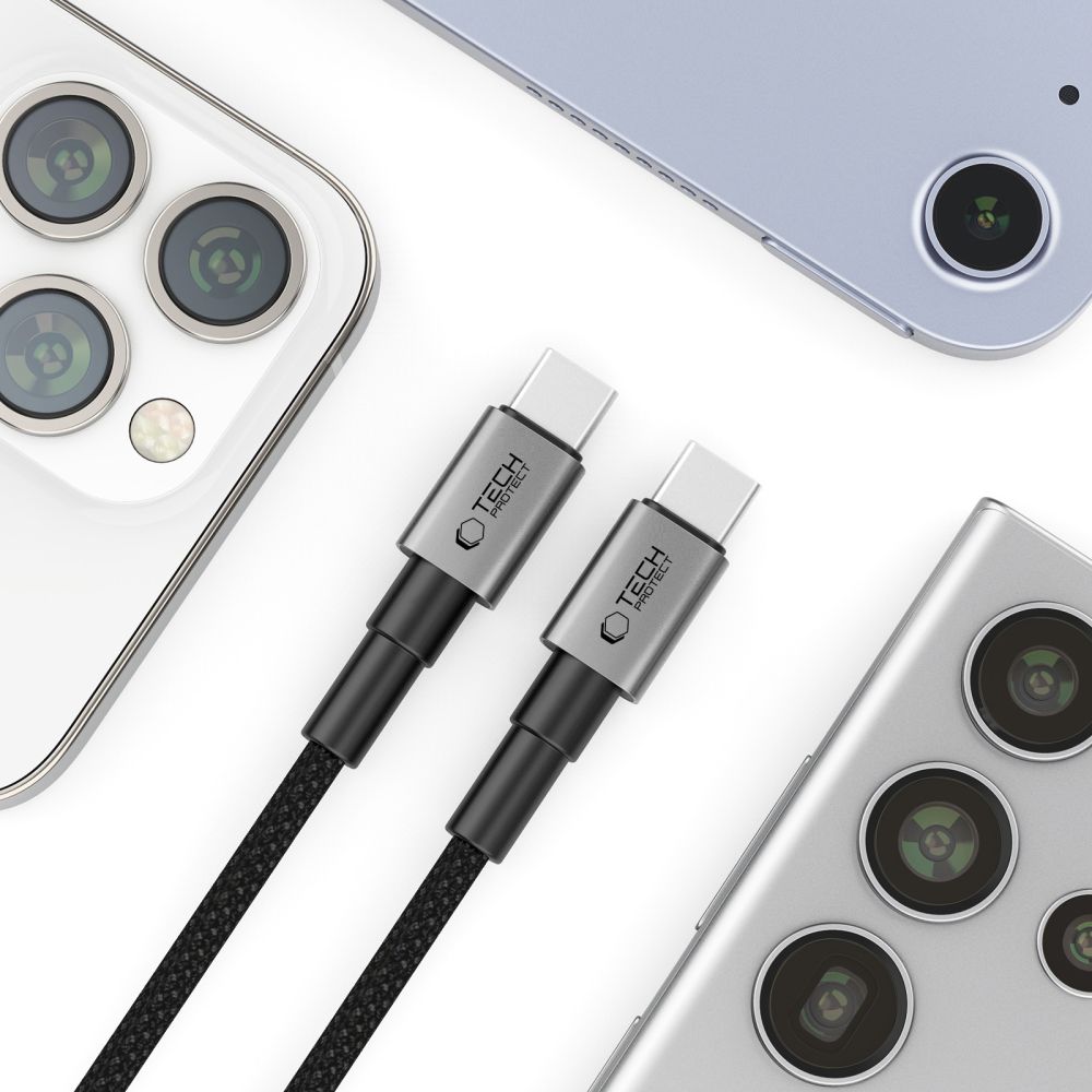 Tech-Protect UltraBoost DNA USB-C PD100W/5A-kabel 300 cm - grå