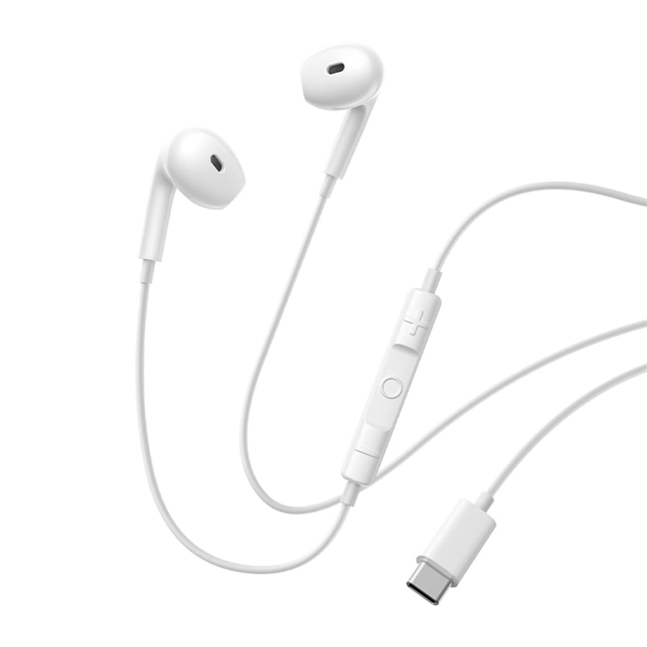 Baseus Encok CZ19 USB-C kablede hodetelefoner med innvendige ører - hvit