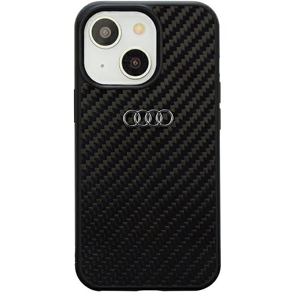Audi karbonfiber iPhone 14 6,1" svart/svart hardcase AU-TPUPPCIP14-R8/D2-BK