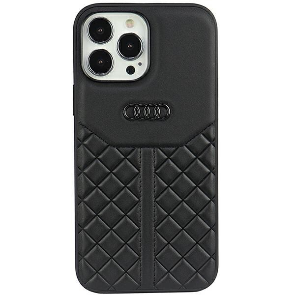 Audi Genuine Leather iPhone 13 Pro / 13 6,1" svart/svart hardcase AU-TPUPCIP13P-Q8/D1-BK