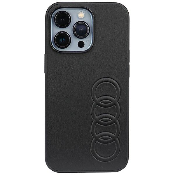 Audi syntetisk lær iPhone 13 Pro / 13 6,1" svart/svart hardcase AU-TPUPCIP13P-TT/D1-BK