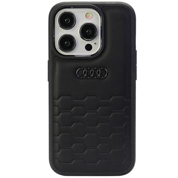 Audi GT-etui i syntetisk lær for iPhone 15 Pro Max - svart