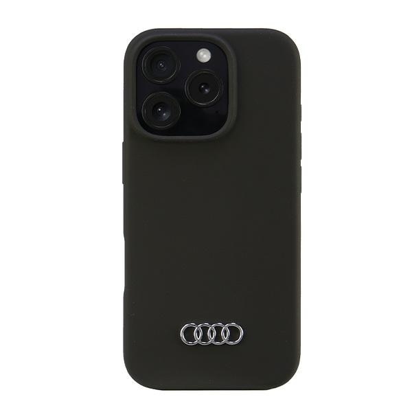 Audi silikonetui iPhone 16 Pro 6,3" svart/svart hardcase AU-LSRIP16P-Q3/D1-BK