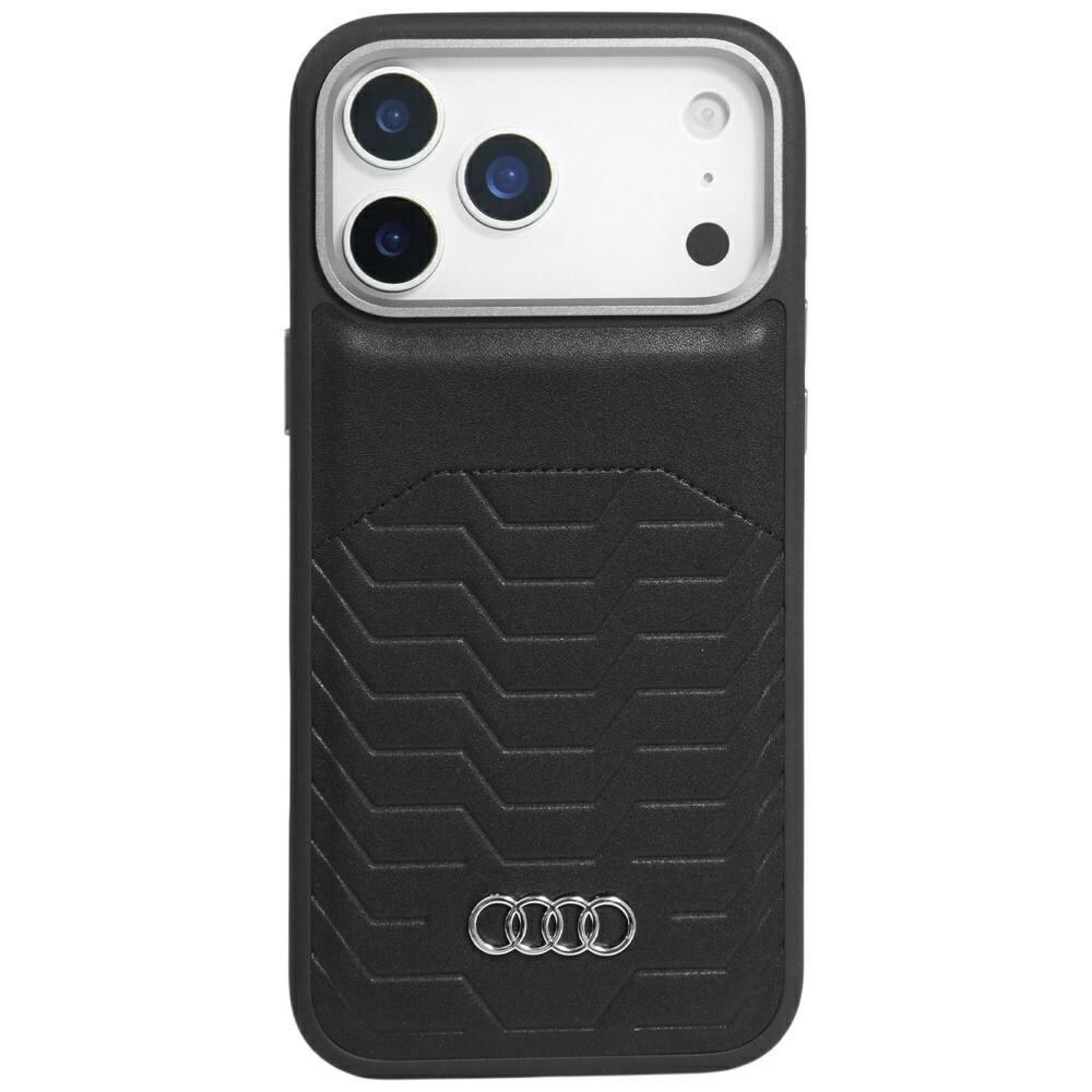 Audi GT MagSafe-etui i syntetisk lær for iPhone 17 Pro Max - Svart