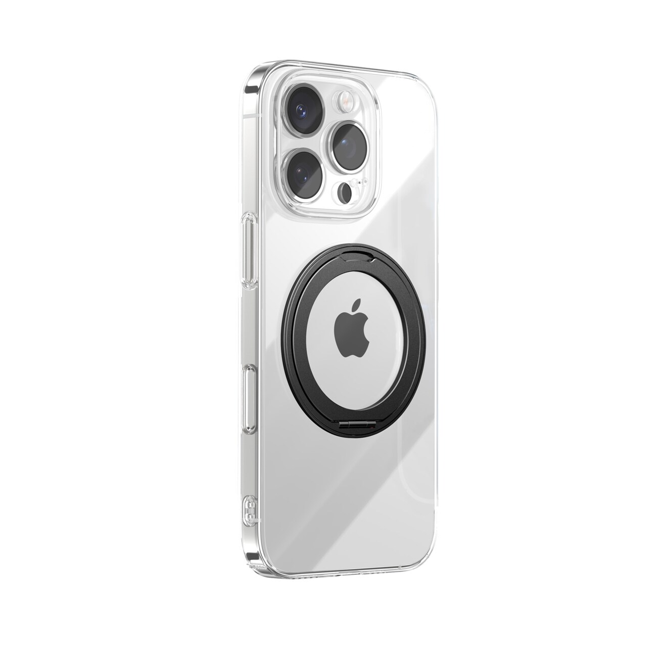 Joyroom JR-16JL6 iPhone 16 Pro ultratynt MagSafe-kompatibelt etui med 360° ringstativ - svart