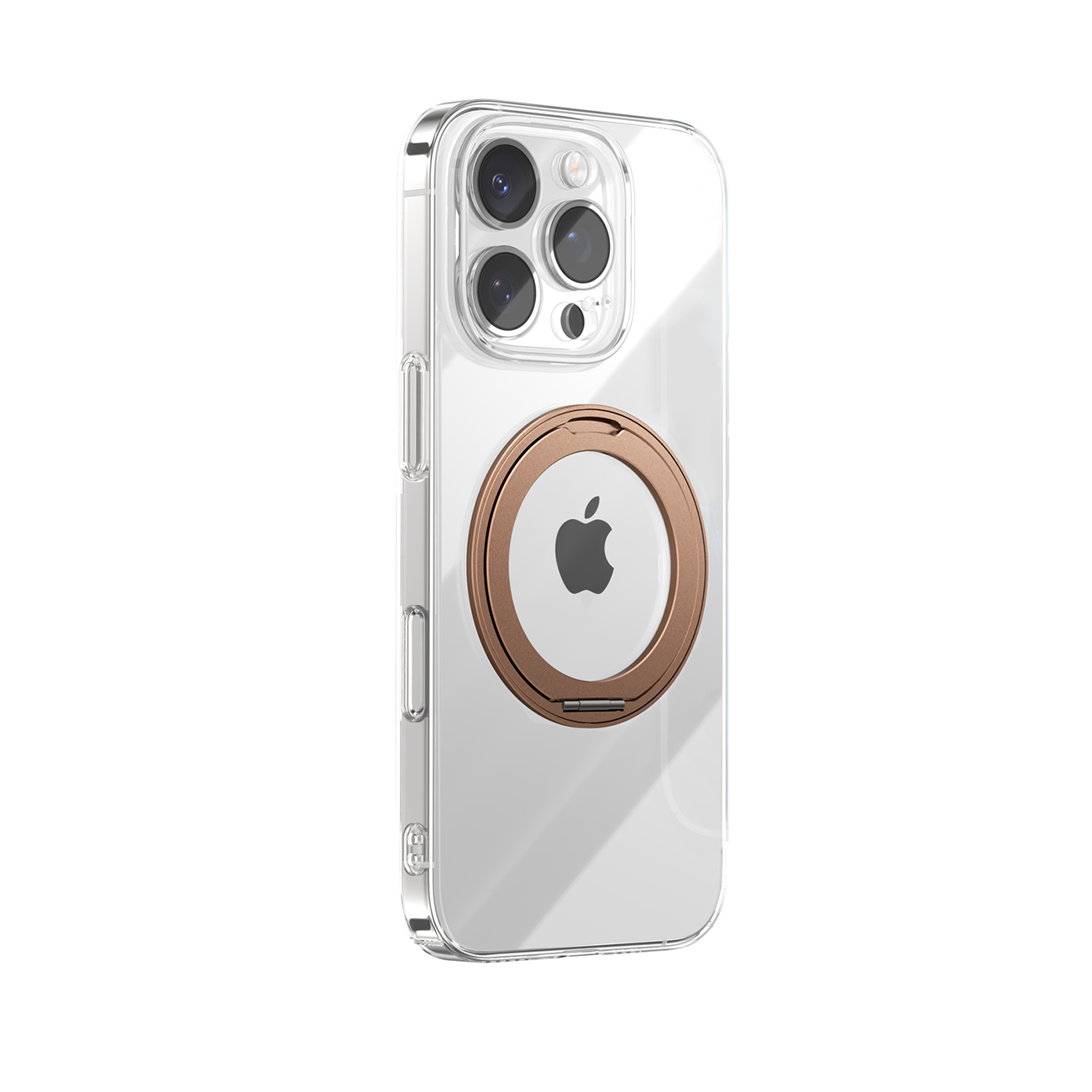 Joyroom JR-16JL6 iPhone 16 Pro ultratynt MagSafe-kompatibelt etui med 360° ringstativ - gull