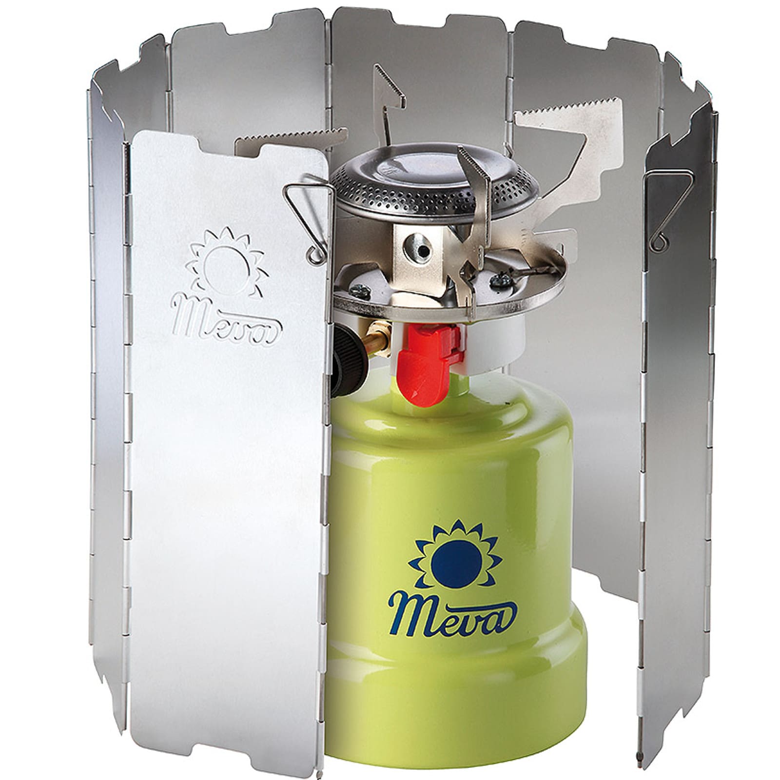 Vindskjerm for brenner til campingkomfyr - sølv