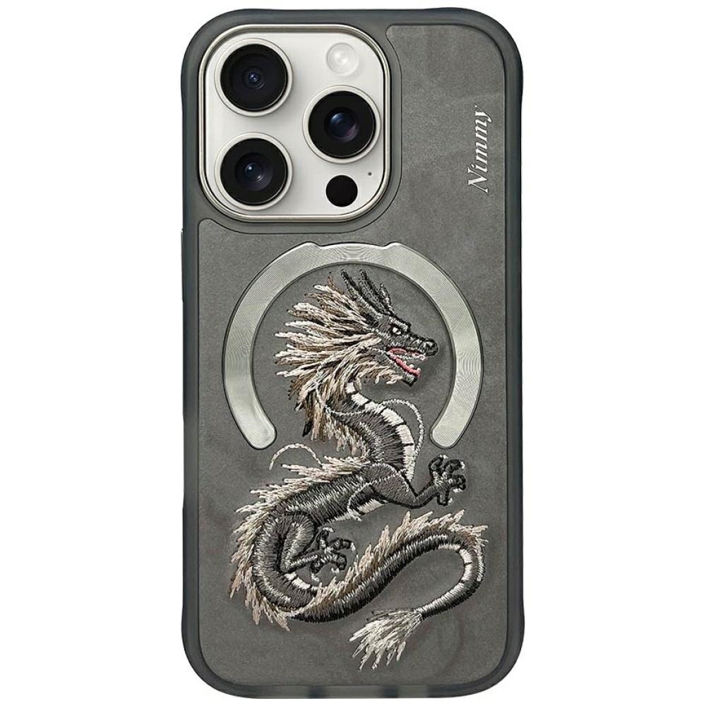 Nimmy Dragon MagSafe-etui for iPhone 16 Pro Max - Grå