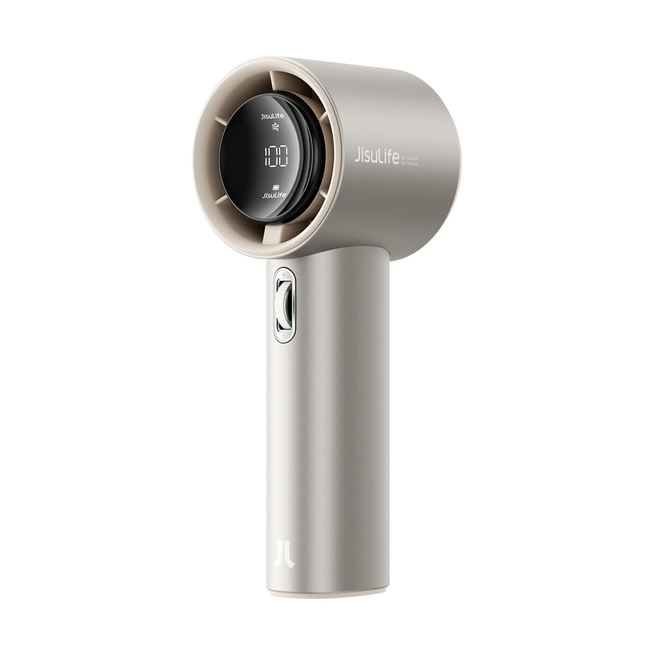 Jisulife håndholdt vifte Pro1 S 5000mAh FA53PRO Mini blåser bærbar USB metallvifte - lysebrun