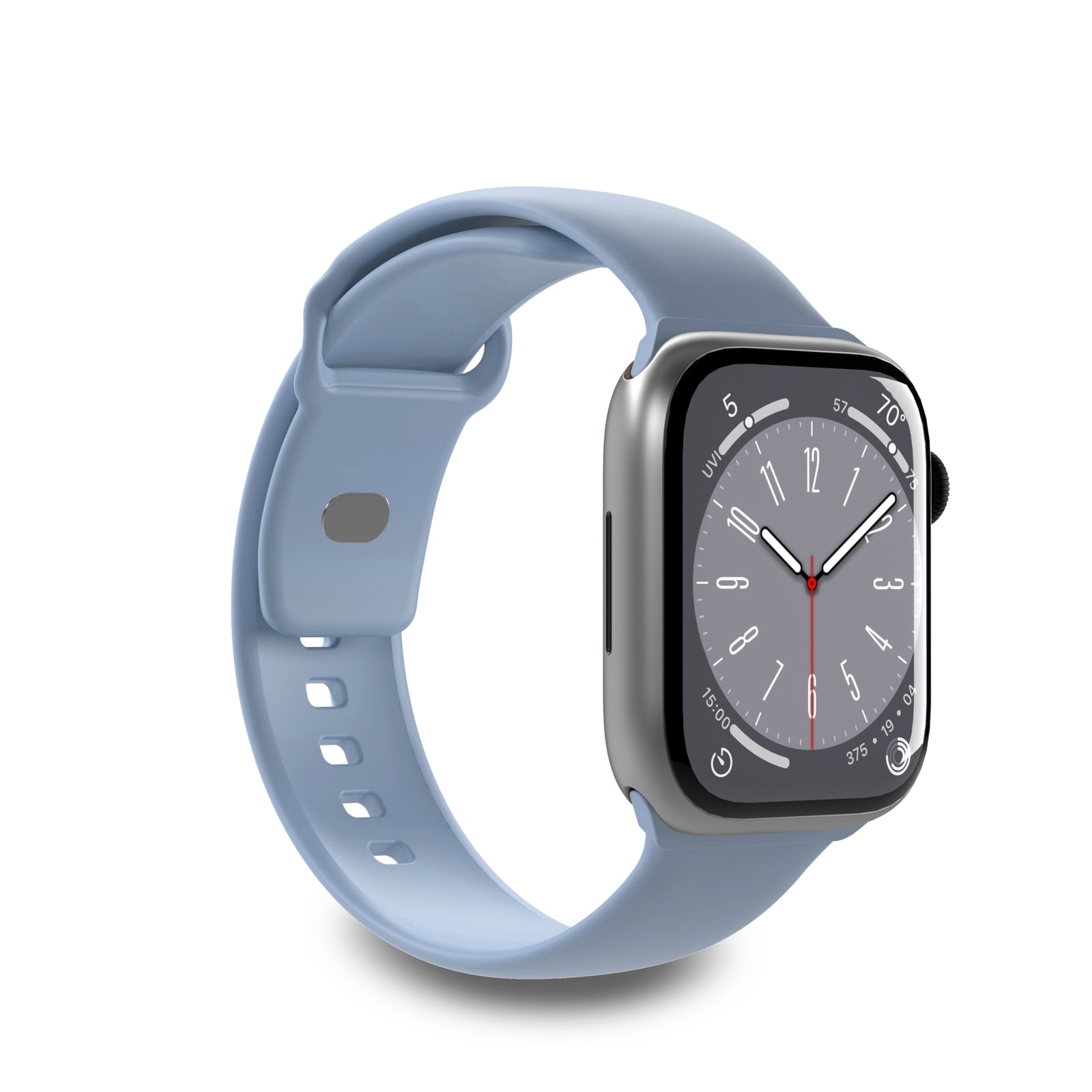 Puro Icon Silikonrem til Apple klokke 42 / 44 / 45 / 49 mm - Lyseblå (2 stk.)