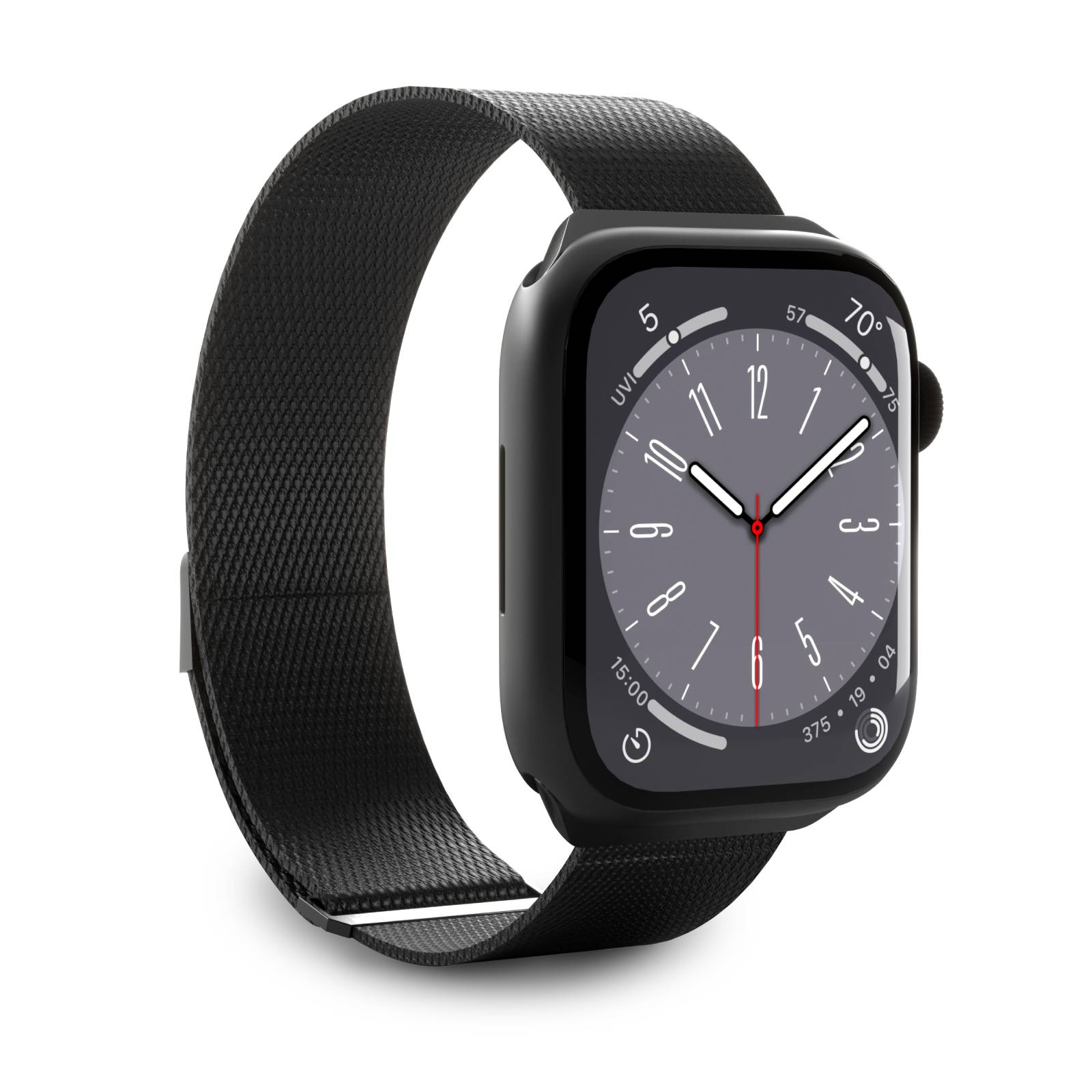 Puro Milanese rustfritt stål Apple Urarmbånd 38/40/41 mm - svart
