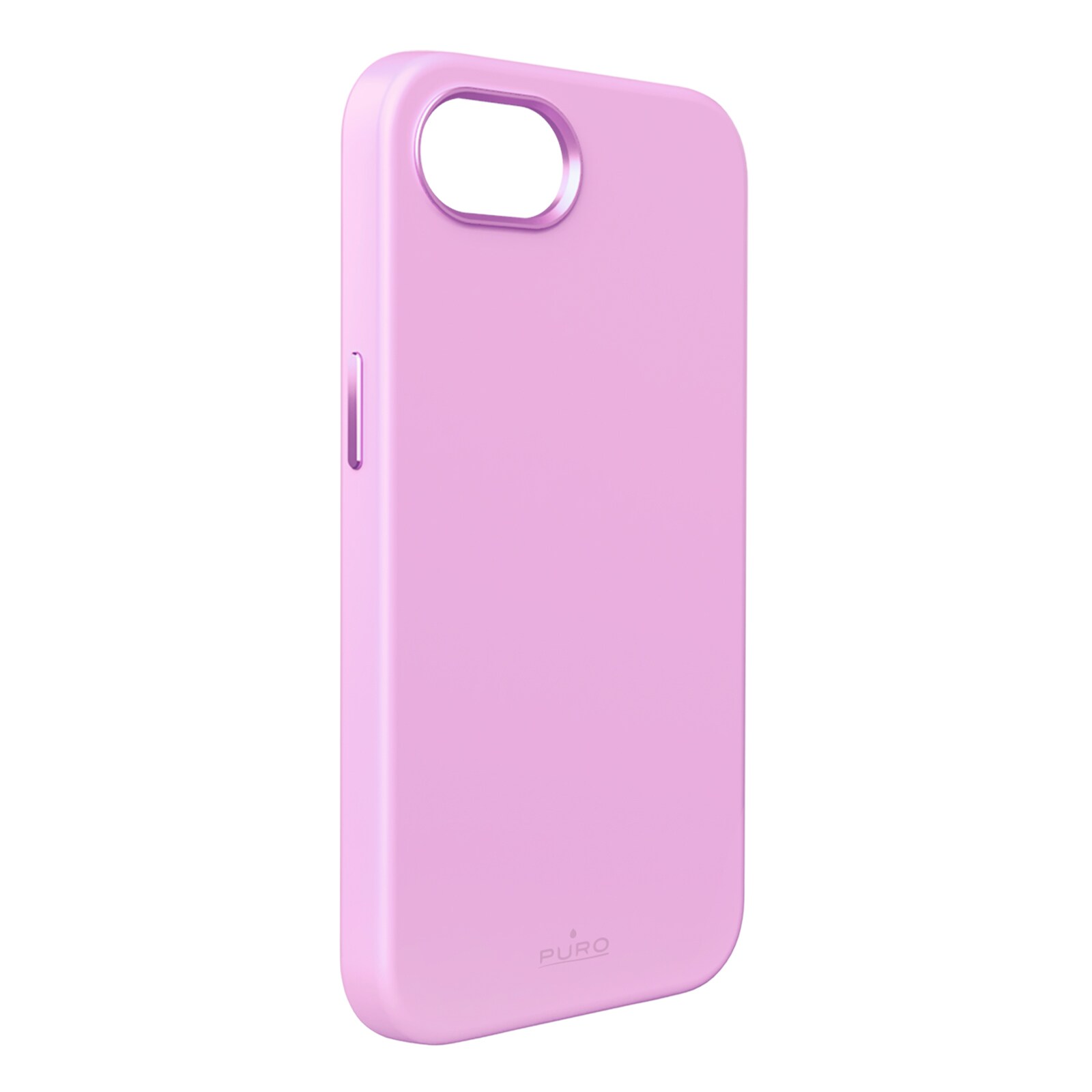 Puro Liquid Silicon Cover "ICON MAG PRO" m/ Magsafe, metallknapper, kameraring for iPhone 16E, rosa