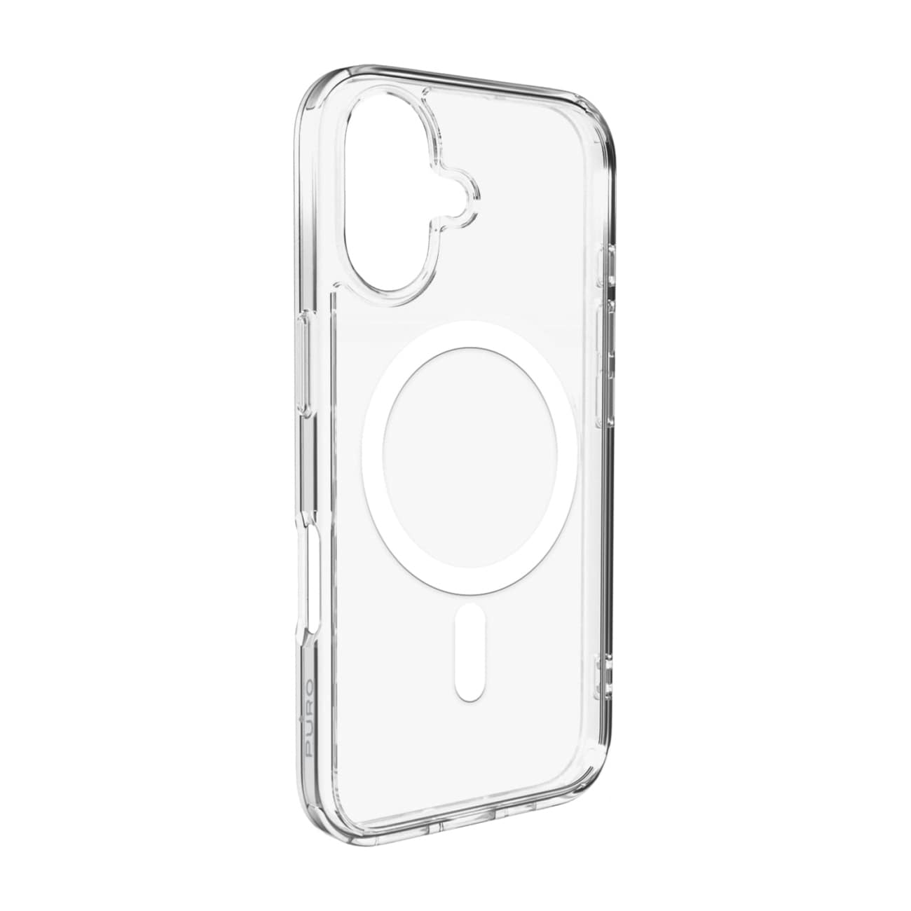 Puro Lite Mag TPU+PC-etui kompatibelt med MagSafe for iPhone 17 - gjennomsiktig med hvit ring