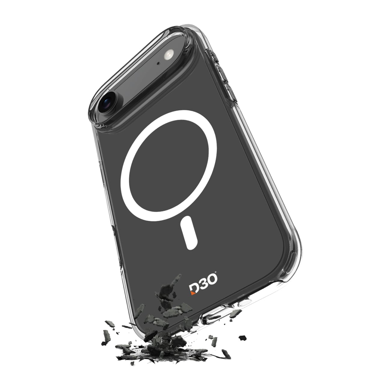 Puro Impact Clear D3O TPU+PC MagSafe-kompatibelt etui for iPhone 17 Air - gjennomsiktig