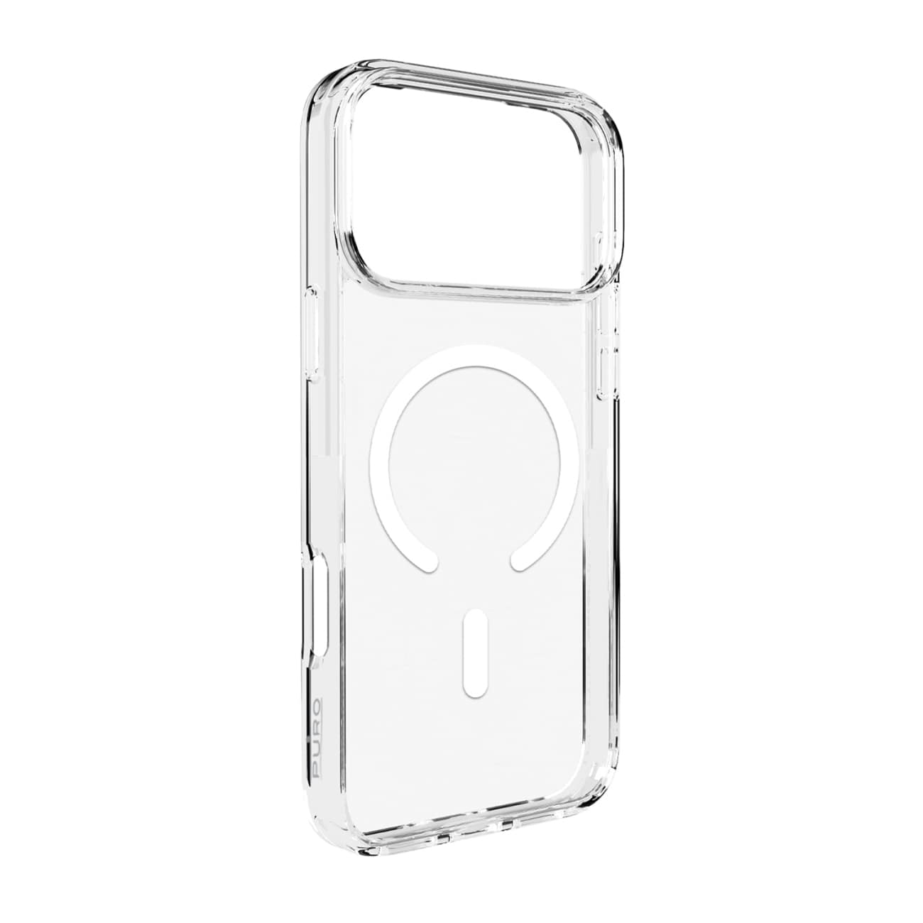 Puro Lite Mag TPU+PC-etui kompatibelt med MagSafe for iPhone 17 Pro - gjennomsiktig med hvit ring