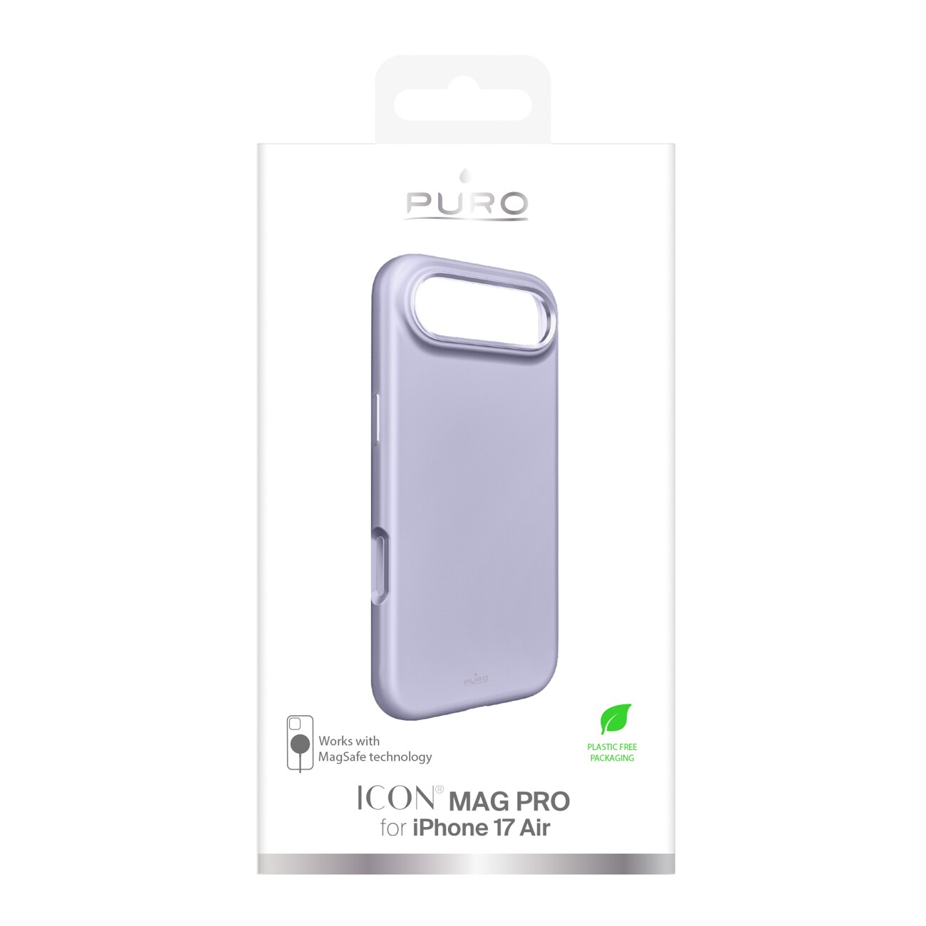 Pure Icon Mag Pro silikonetui for iPhone 17 Air, MagSafe-kompatibelt, med kamerabeskyttelse - Rosa