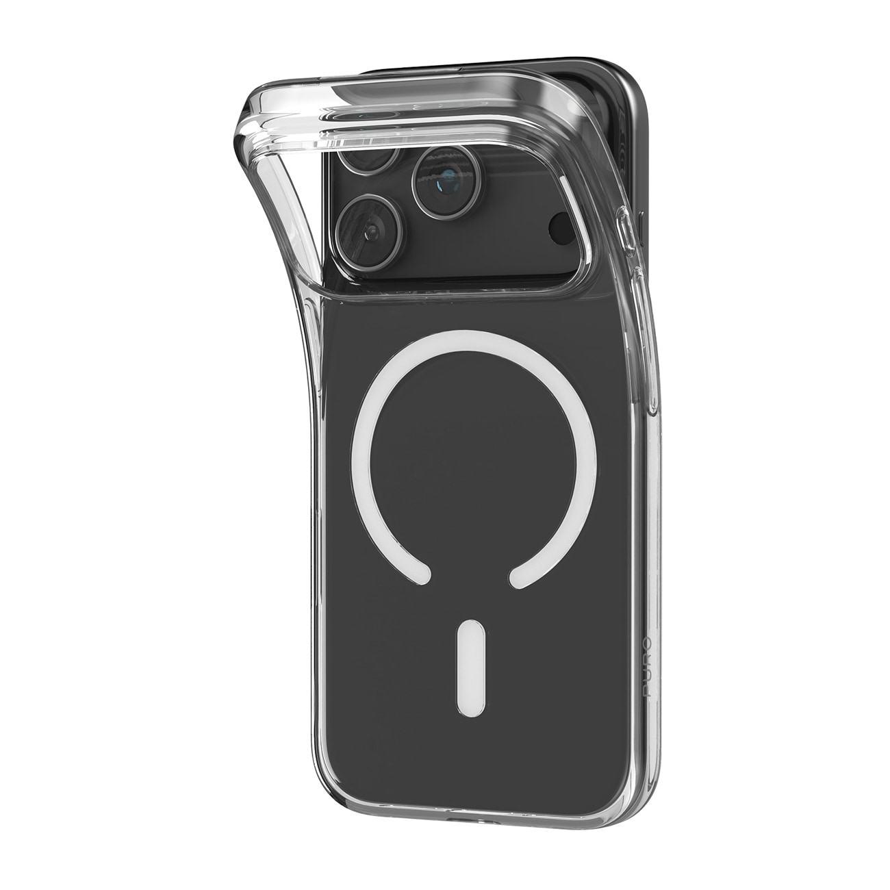 Puro 0,3 MAG ultratynt TPU-etui kompatibelt med MagSafe for iPhone 17 Pro Max - gjennomsiktig