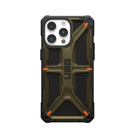 UAG Monarch-etui for iPhone 15 Pro Max - grønn kevlar