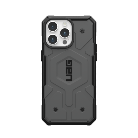 UAG Pathfinder MagSafe-etui for iPhone 15 Pro Max - sølv