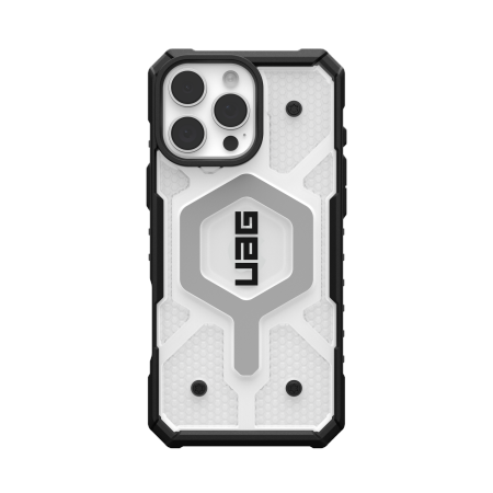 UAG Pathfinder Clear Magsafe-etui for iPhone 16 Pro Max - hvit