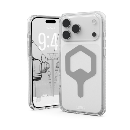 UAG Plyo MagSafe-etui for iPhone 17 Pro Max - klart sølv