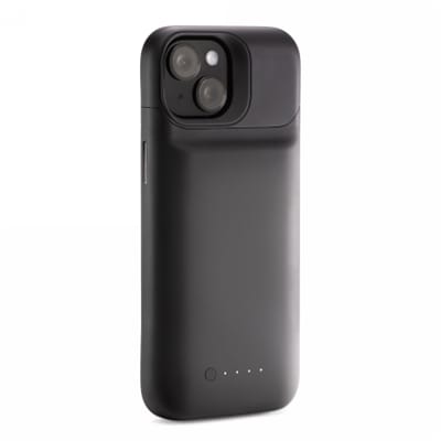 Mophie Juice Pack-etui til iPhone 15 med innebygd 2400 mAh powerbank - svart