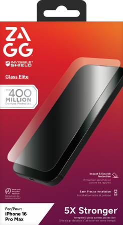 ZAGG InvisibleShield Glass Elite for iPhone 16 Pro Max